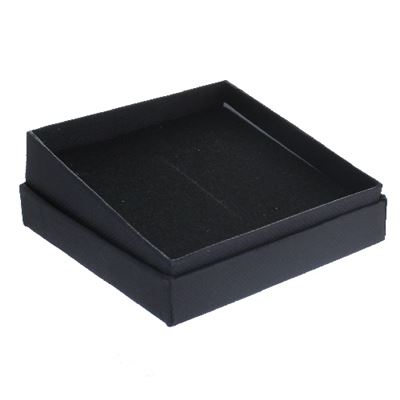 Black Gift Box with Foam Insert Flat Square